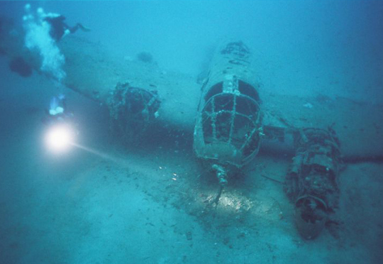 Heinkel 111 site de plongée à épave d'avion
