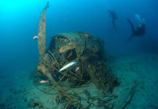 Plongée sous marine épave Le Dornier  à Giens