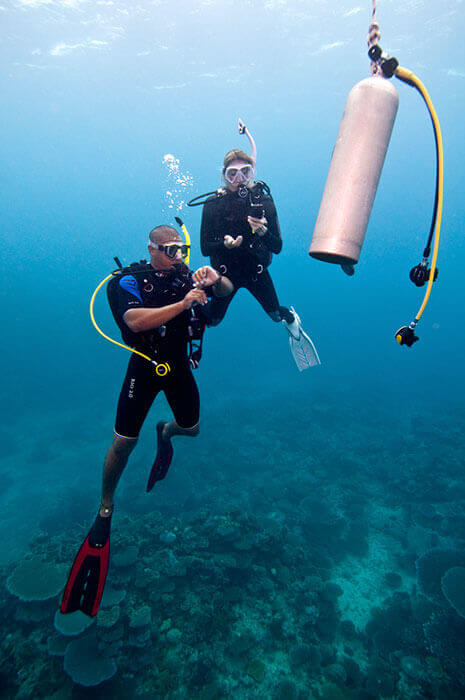 Mise en pratique de la théorie pour cette session de formation Dive master